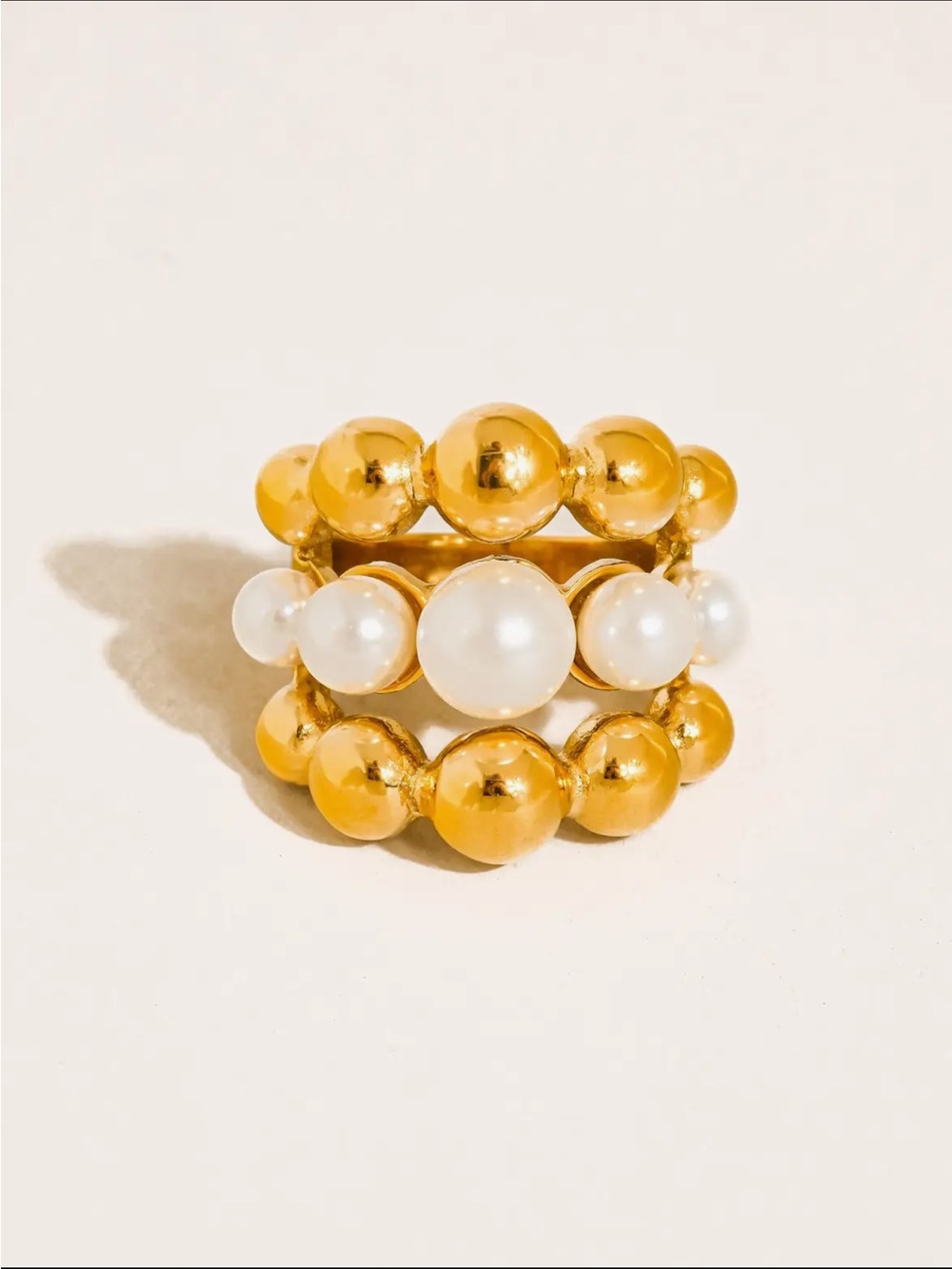 18k Gold plated Spiral Statement Ring - Women Jewelry